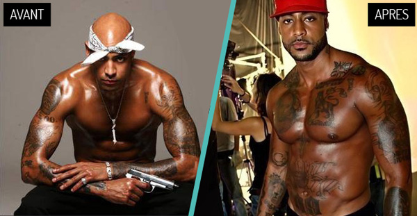 Musculation avant après de Booba