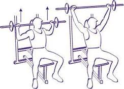 Musculation développé nuque à la barre
